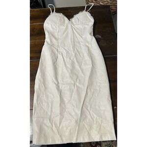 NWT L'atiste Womens Mini Lace Pleather‎ Dress Size M  Dainty Feminine